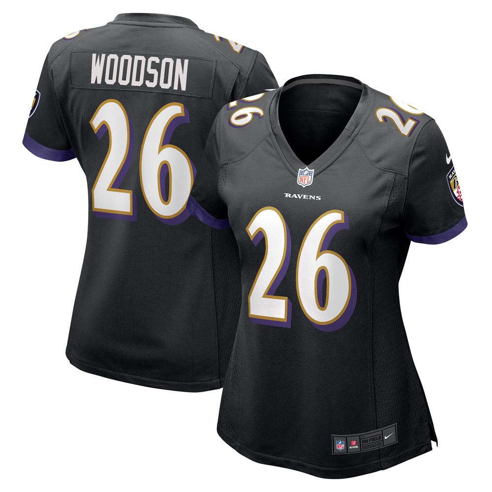 Women's Rod Woodson Baltimore Ravens Womens Retired Player Jersey Black