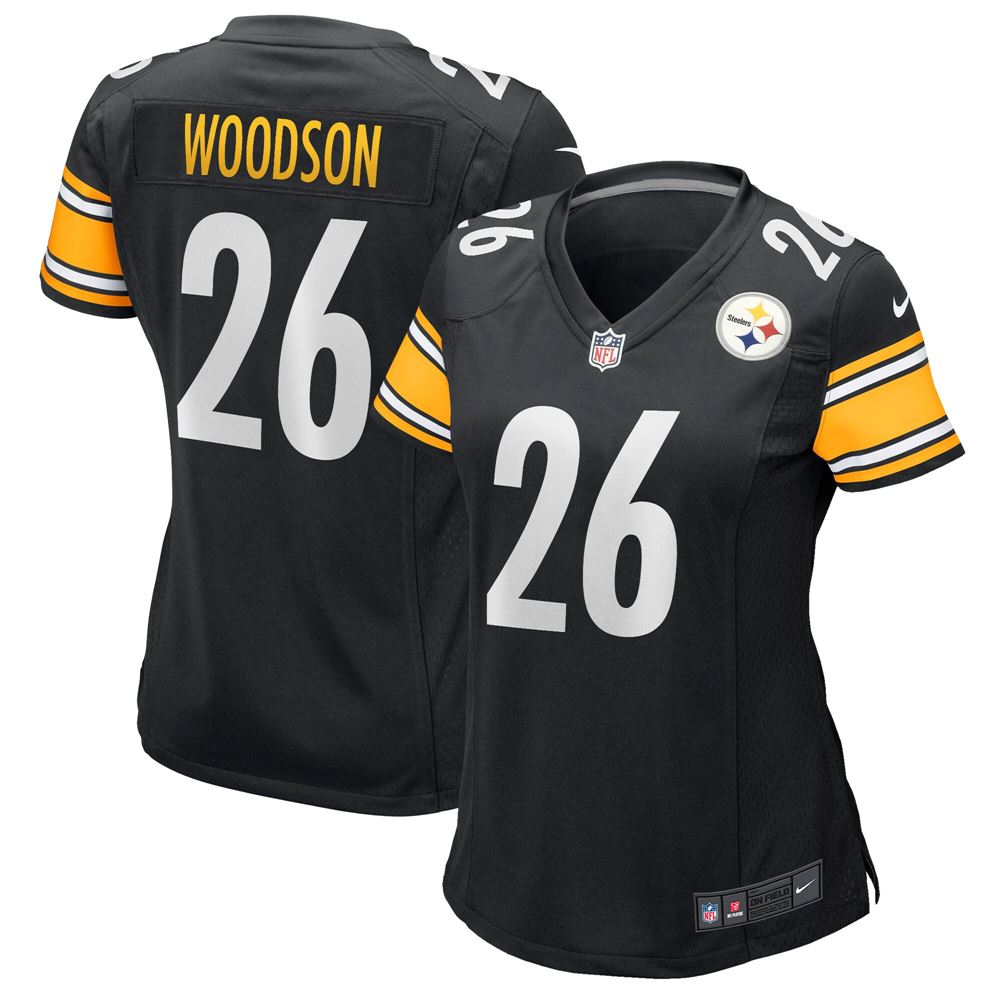 Women's Rod Woodson Pittsburgh Steelers Womens Game Retired Player Jersey Black