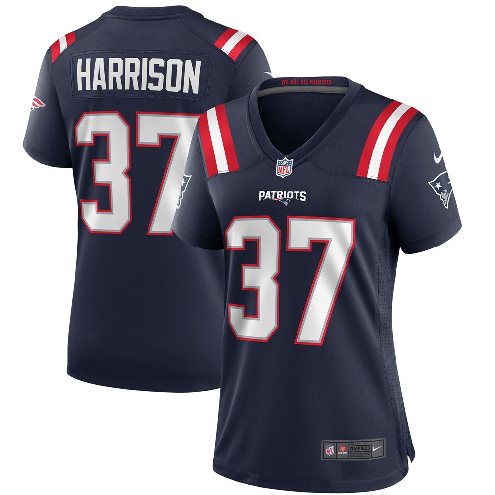 Women's Rodney Harrison New England Patriots Womens Game Retired Player Jersey Navy