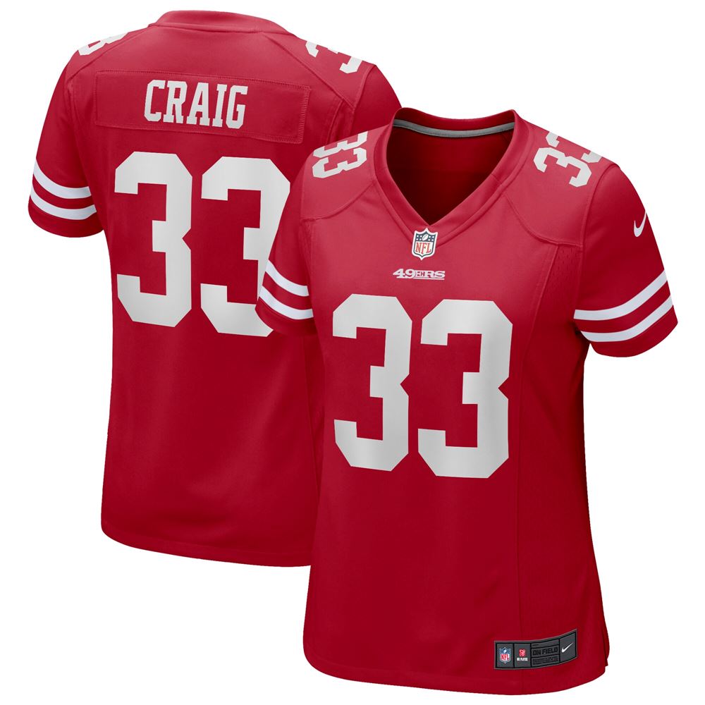 Women's Roger Craig San Francisco 49ers Womens Game Retired Player Jersey Scarlet