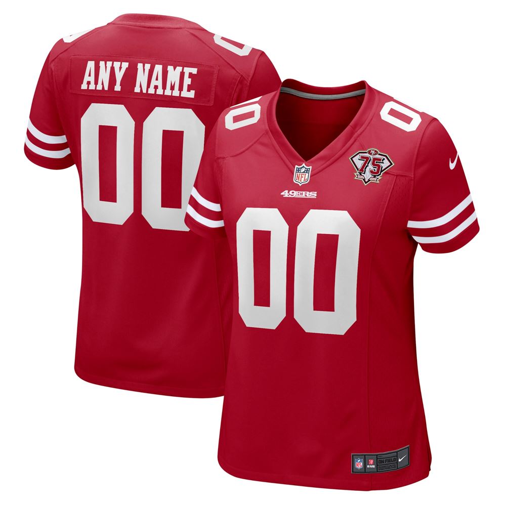 Women's San Francisco 49ers Womens 75th Anniversary Game Jersey Scarlet