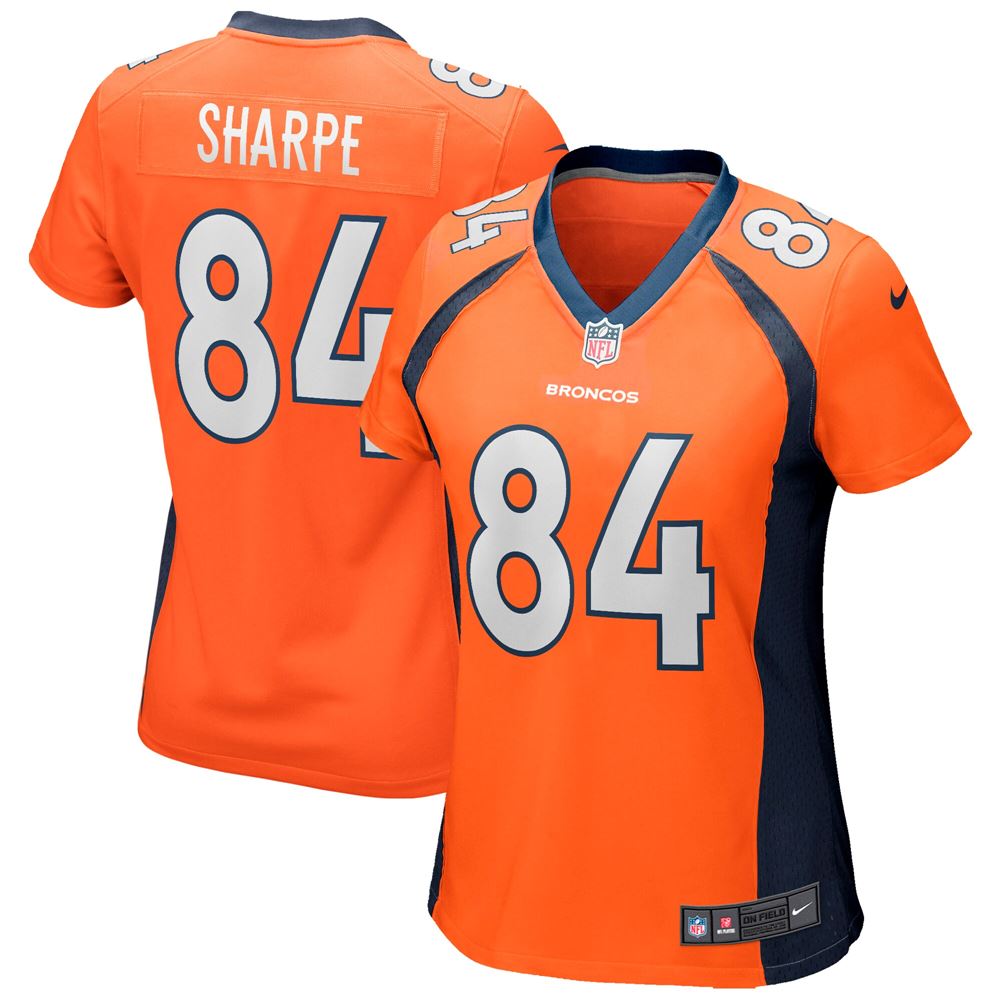 Women's Shannon Sharpe Denver Broncos Womens Game Retired Player Jersey Orange