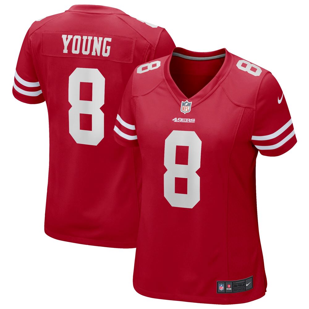 Women's Steve Young San Francisco 49ers Womens Game Retired Player Jersey Scarlet