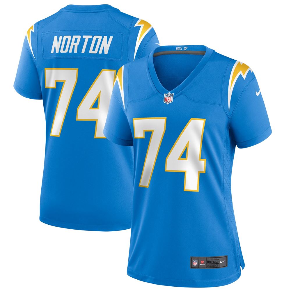 Women's Storm Norton Los Angeles Chargers Womens Game Jersey Powder Blue