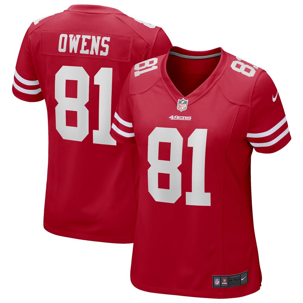 Women's Terrell Owens San Francisco 49ers Womens Game Retired Player Jersey Scarlet