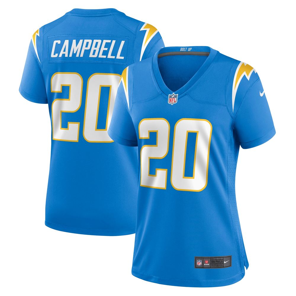 Women's Tevaughn Campbell Los Angeles Chargers Womens Game Player Jersey Powder Blue