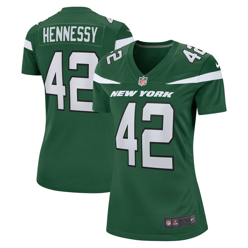 Women's Thomas Hennessy New York Jets Womens Game Jersey Gotham Green