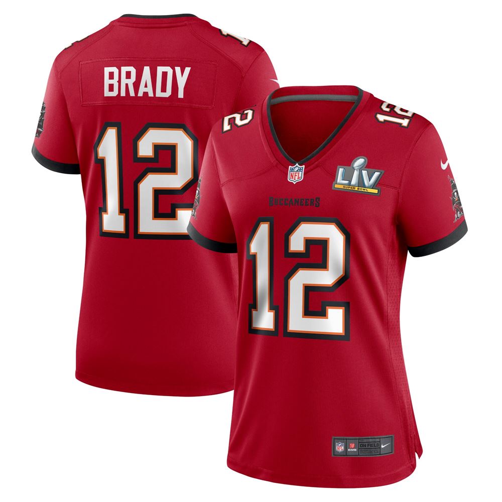 Women's Tom Brady Tampa Bay Buccaneers Womens Super Bowl Lv Bound Team Color Game Jersey Red