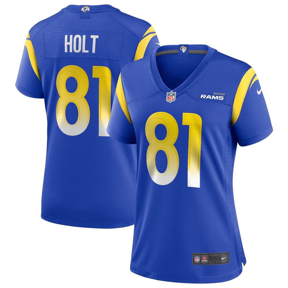 Women's Torry Holt Los Angeles Rams Womens Game Retired Player Jersey Royal