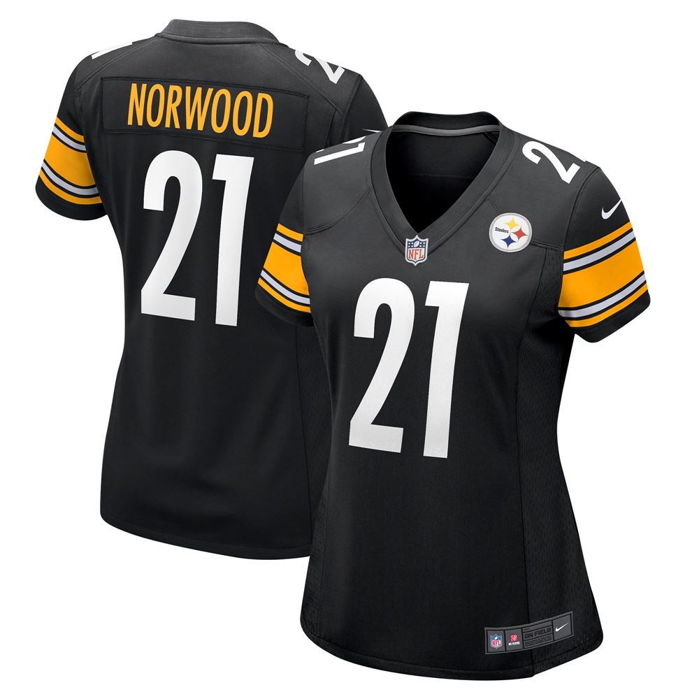 Women's Tre Norwood Pittsburgh Steelers Womens Game Jersey Black