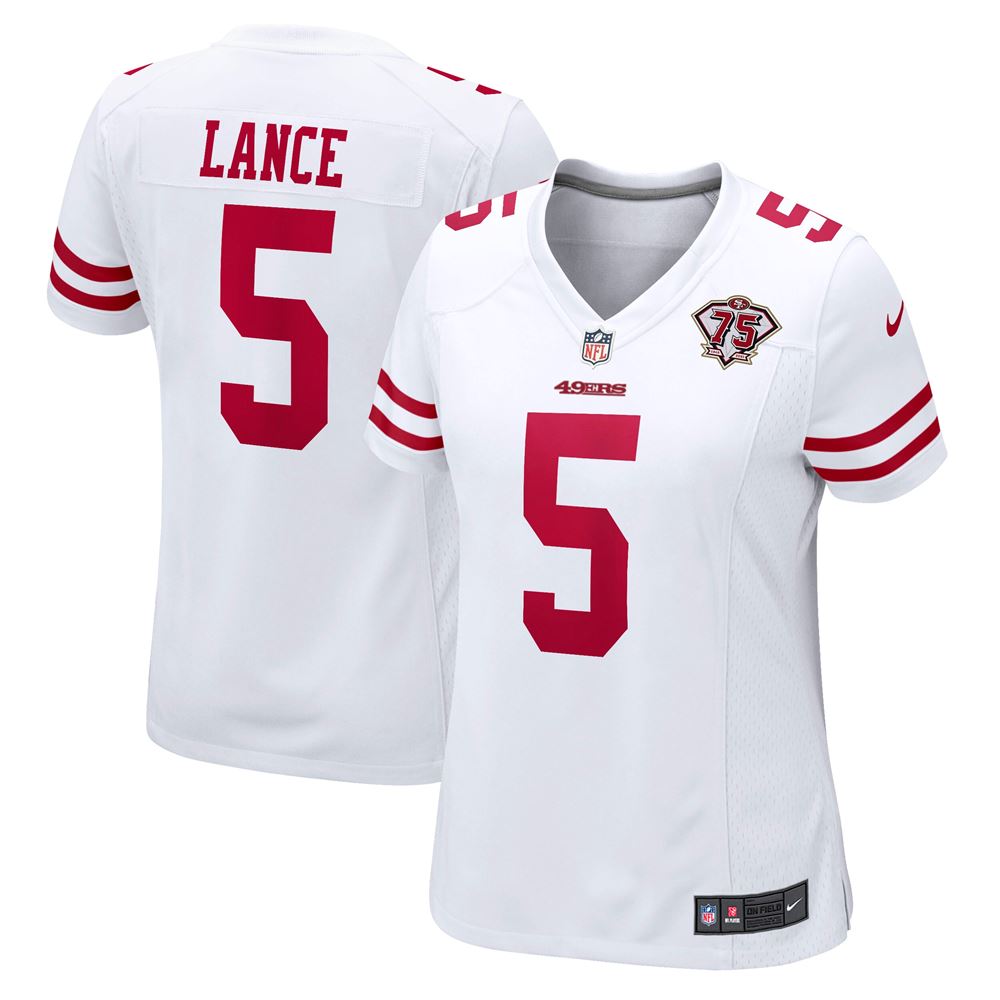 Women's Trey Lance San Francisco 49ers Womens 75th Anniversary Player Jersey White