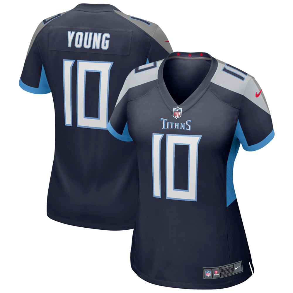 Women's Vince Young Tennessee Titans Womens Game Retired Player Jersey Navy