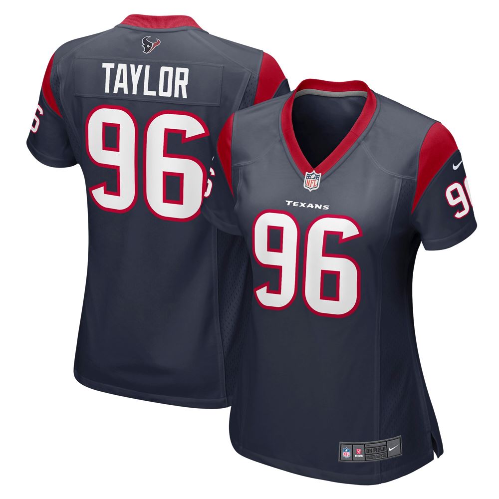 Women's Vincent Taylor Houston Texans Womens Game Jersey Navy