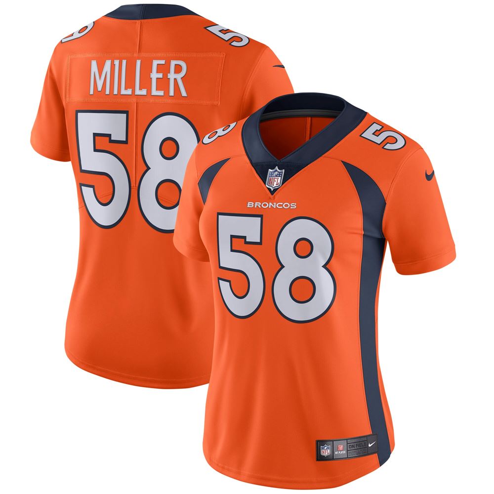 Women's Von Miller Denver Broncos Womens Vapor Untouchable Limited Player Jersey Orange