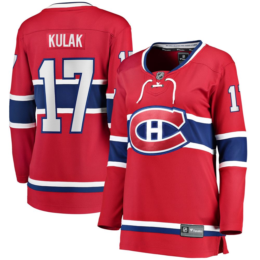 Women's Brett Kulak Montreal Canadiens Womens Home Breakaway Player Jersey Red