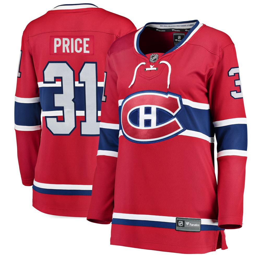 Women's Carey Price Montreal Canadiens Womens Home Breakaway Player Jersey Red