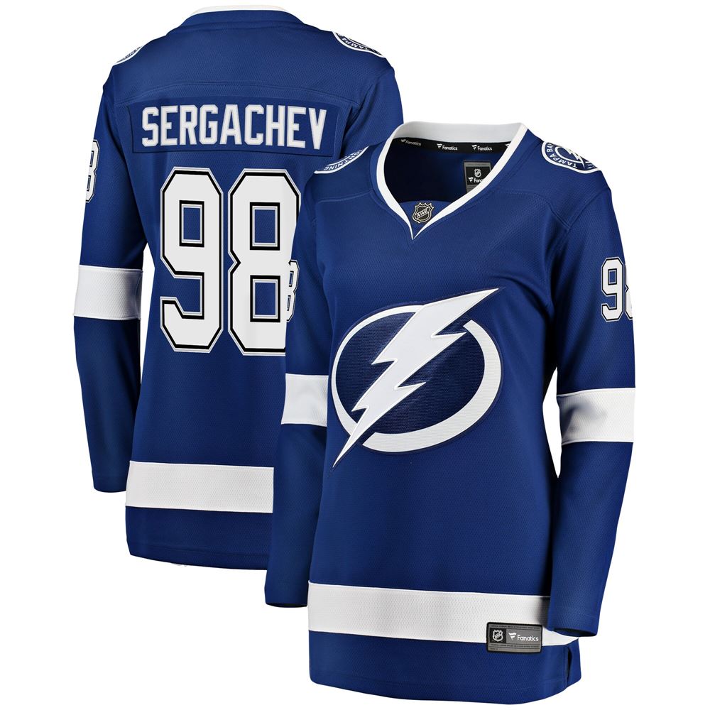 Women's Mikhail Sergachev Tampa Bay Lightning Womens Breakaway Player Jersey Blue