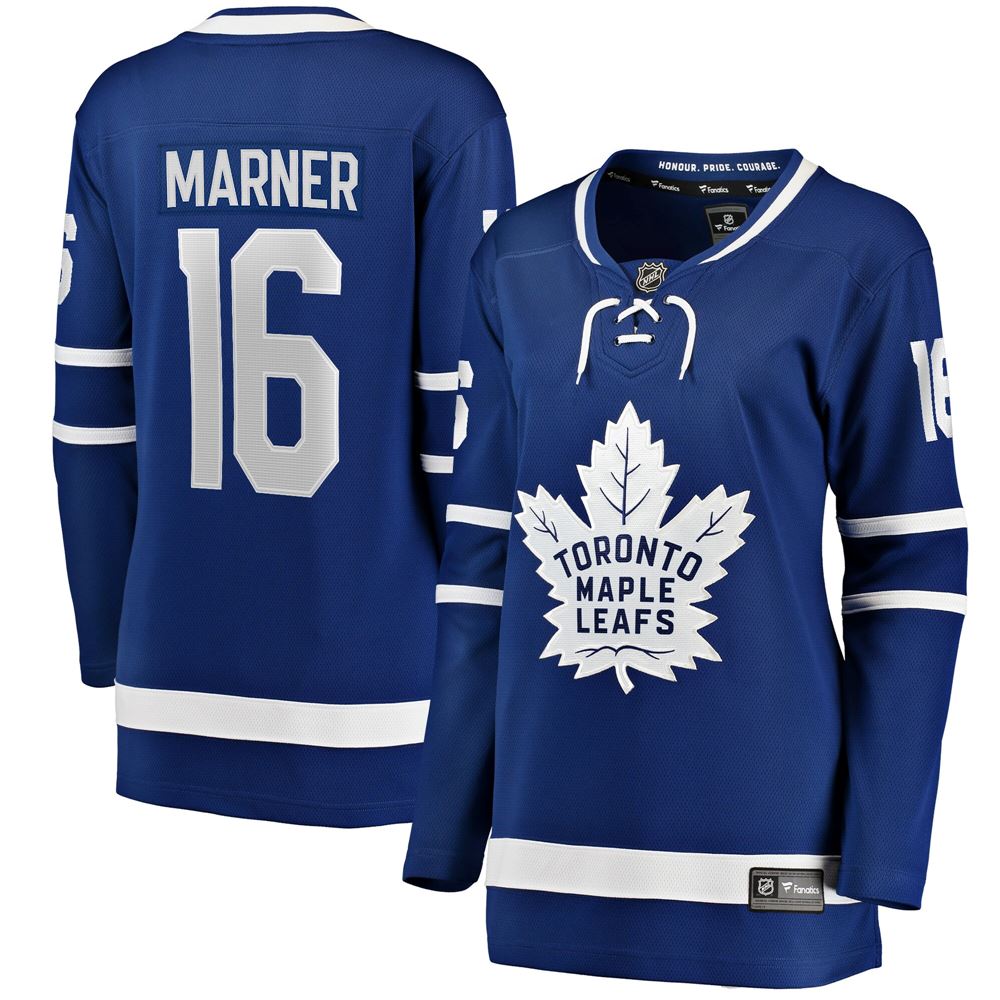 Women's Mitchell Marner Toronto Maple Leafs Womens Home Premier Breakaway Player Jersey Blue