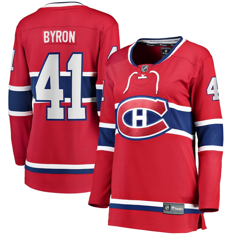 Women's Paul Byron Montreal Canadiens Womens Home Breakaway Player Jersey Red