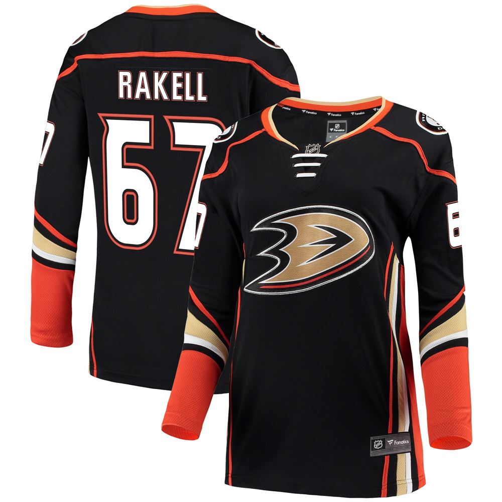 Women's Rickard Rakell Anaheim Ducks Womens Breakaway Jersey Black
