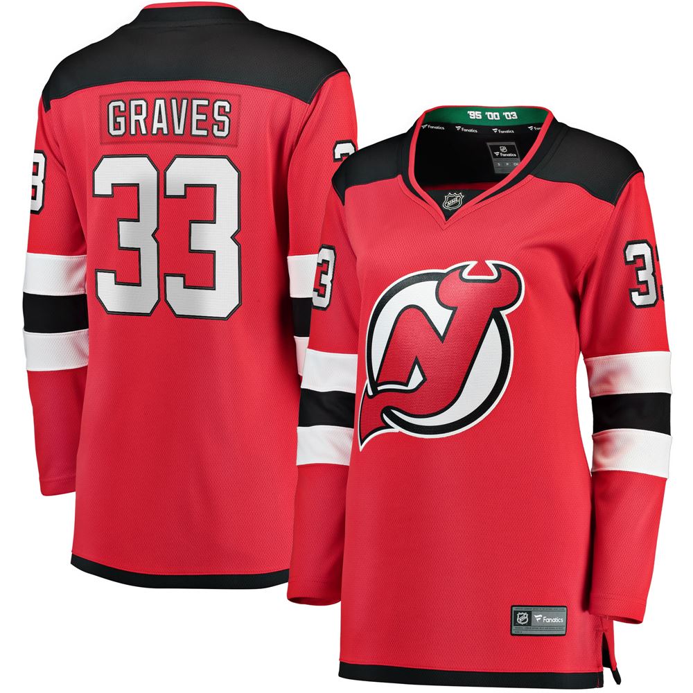 Women's Ryan Graves New Jersey Devils Womens Breakaway Player Jersey Red
