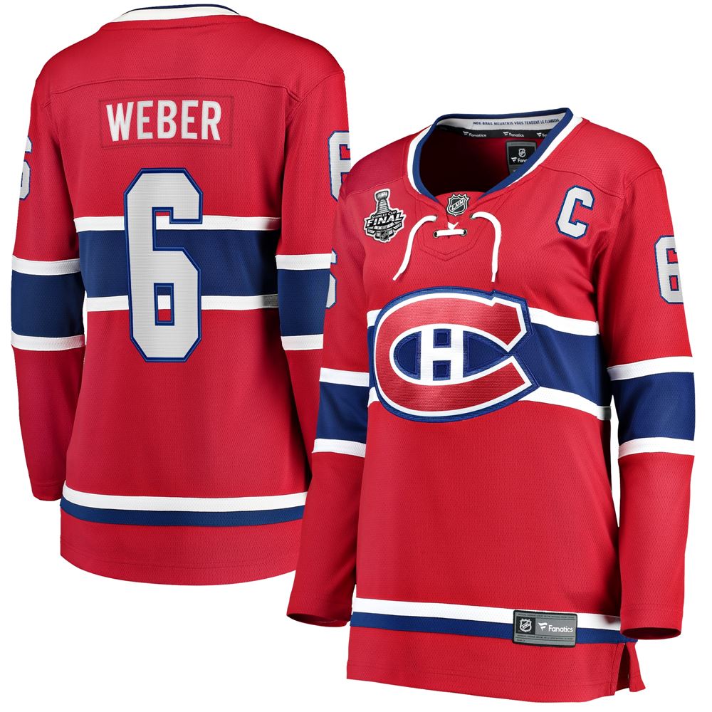 Women's Shea Weber Montreal Canadiens Womens Home 2021 Stanley Cup Final Bound Breakaway Jersey Red