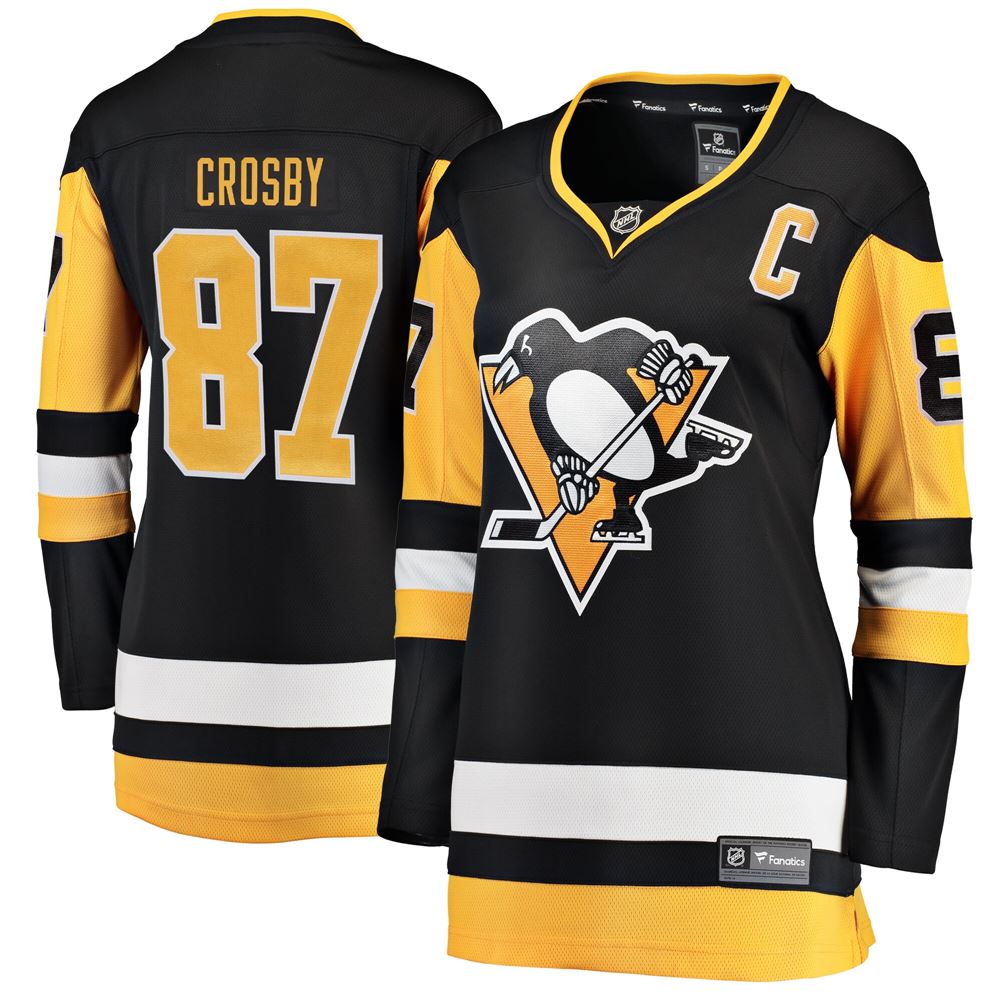 Women's Sidney Crosby Pittsburgh Penguins Womens Home Breakaway Player Jersey Black