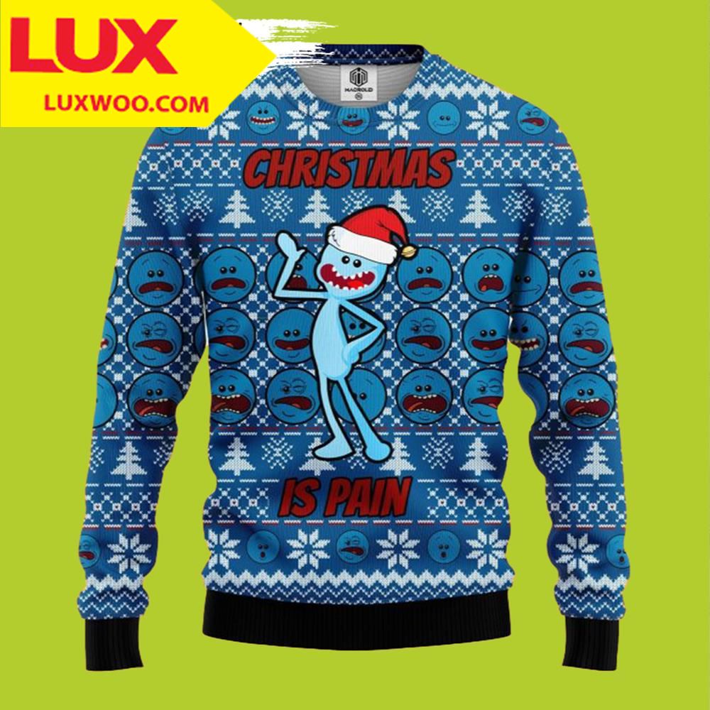 3d Meseeks Rick And Morty Ugly Christmas Sweater
