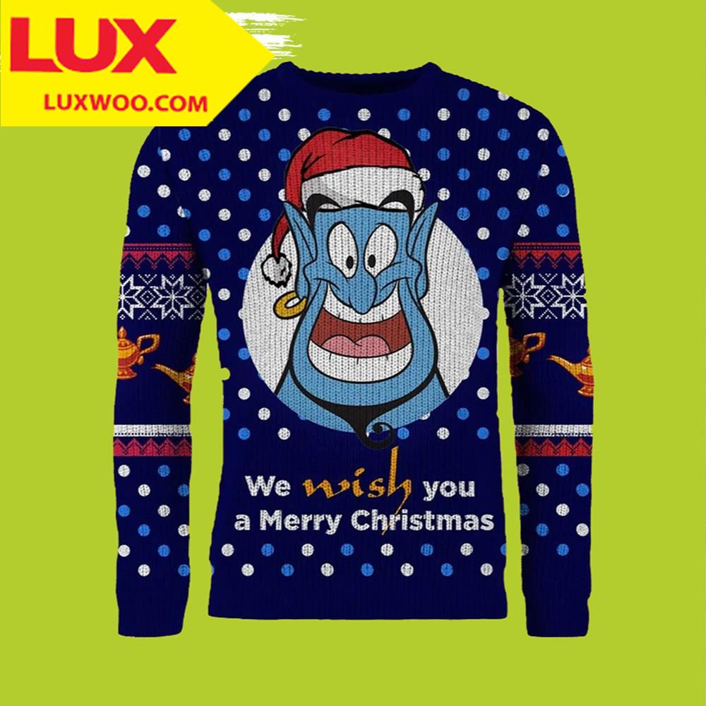 Aladdin We Wish You A Merrychristmas Disney Ugly Christmas Sweater