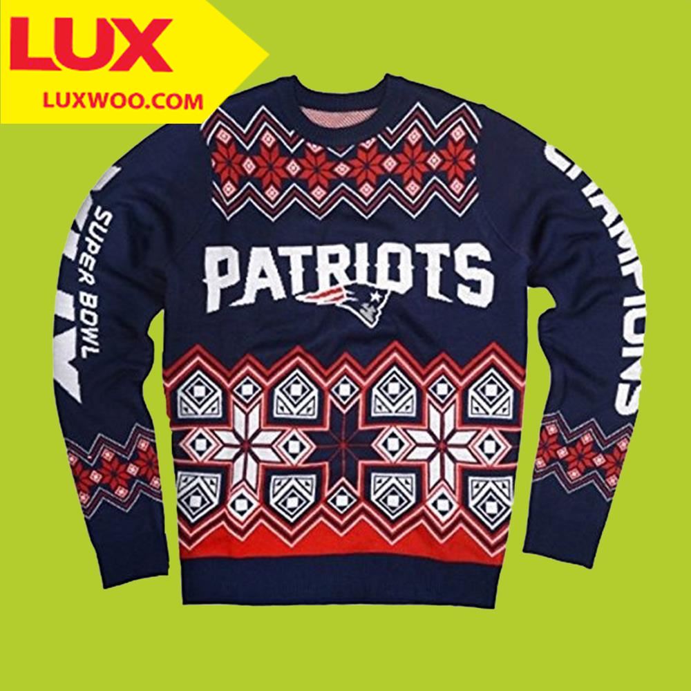 Blue Patriots New England Patriots Ugly Christmas Sweater