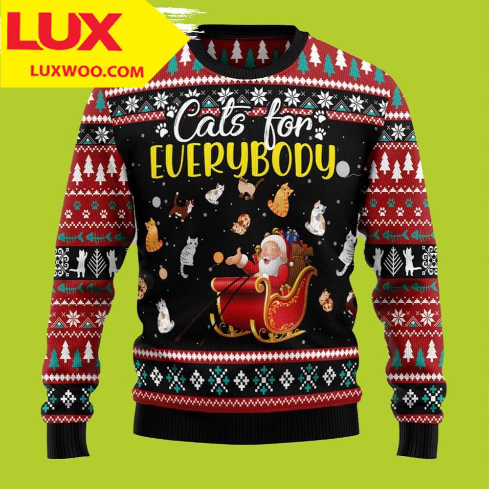 Cats For Everybody Cat Ugly Christmas Sweater