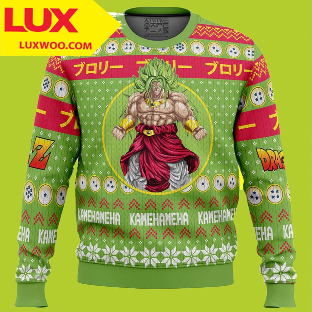 Christmas Broly Dragon Ball Z Ugly Christmas Sweater Xmas