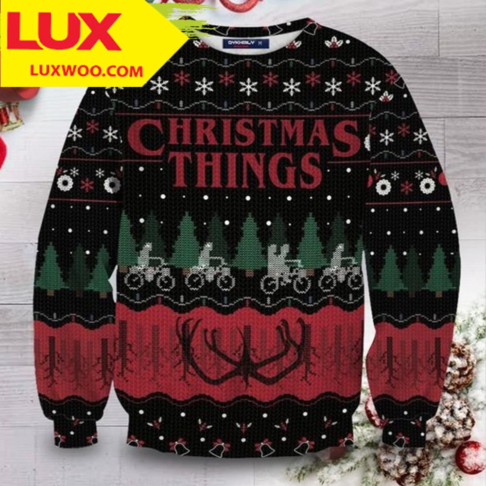 Christmas Things Stranger Things Ugly Christmas Sweater