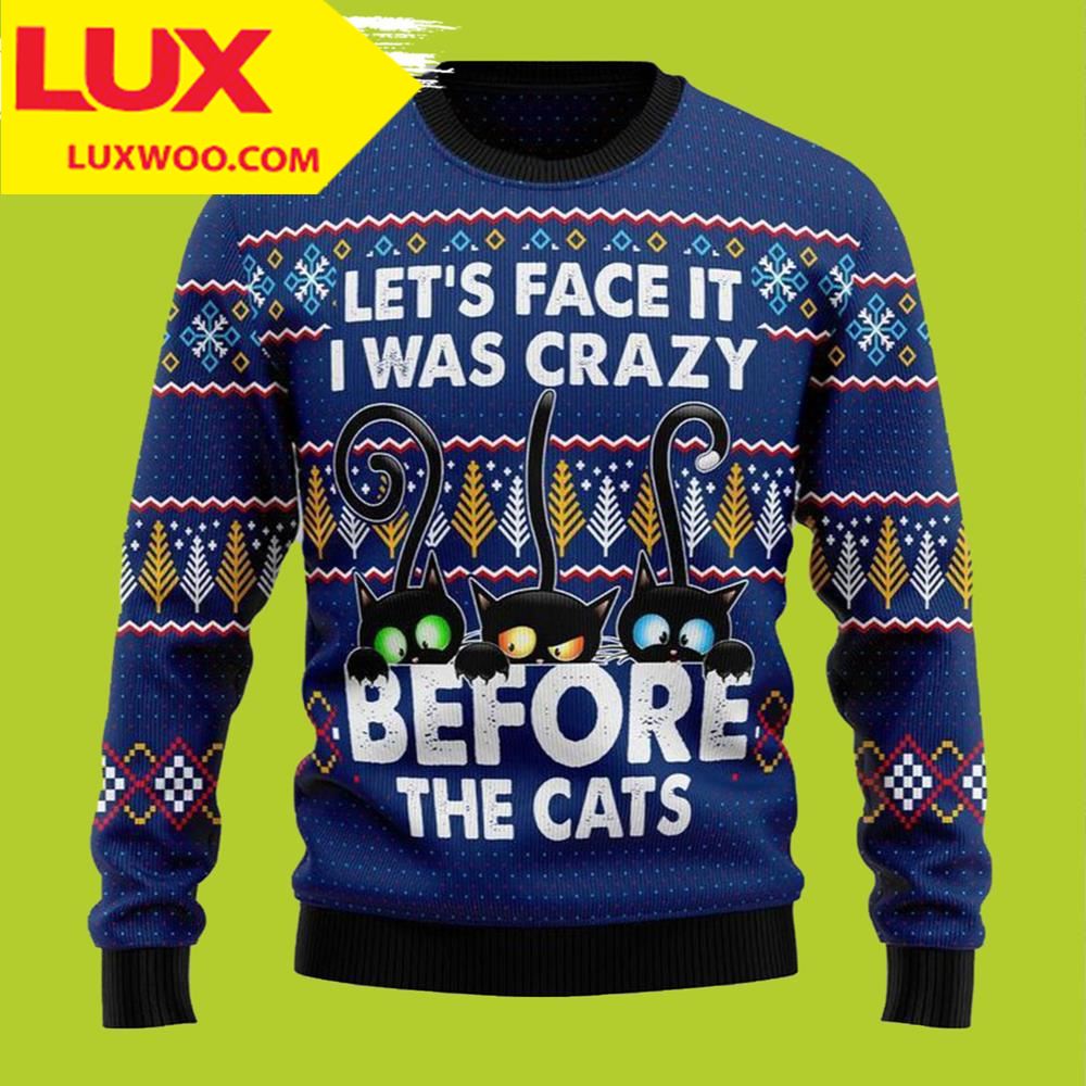 Crazy Back Cat Ugly Christmas Sweater