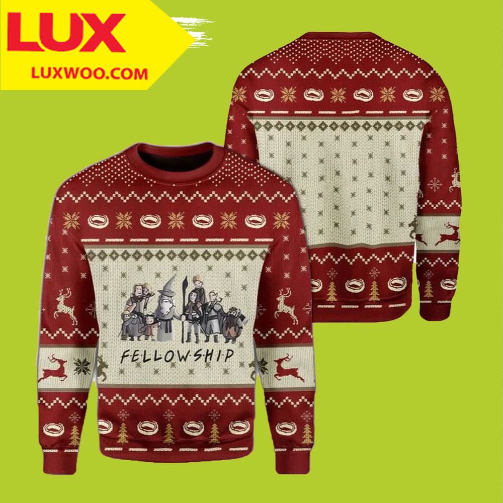 Cute Fellowship Lord Of The Rings Ugly Christmas Sweater