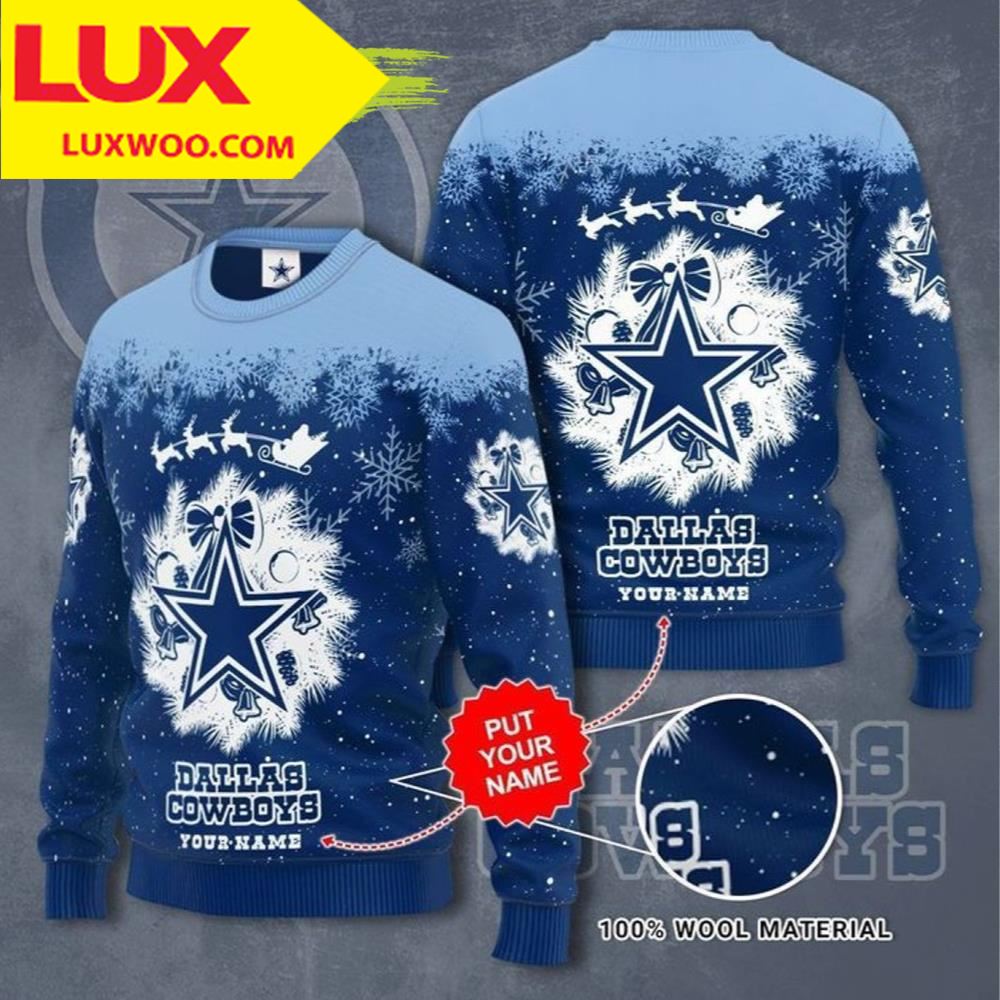 Dallas Cowboys Personalized Ugly Christmas Dallas Cowboys Ugly Christmas Sweater