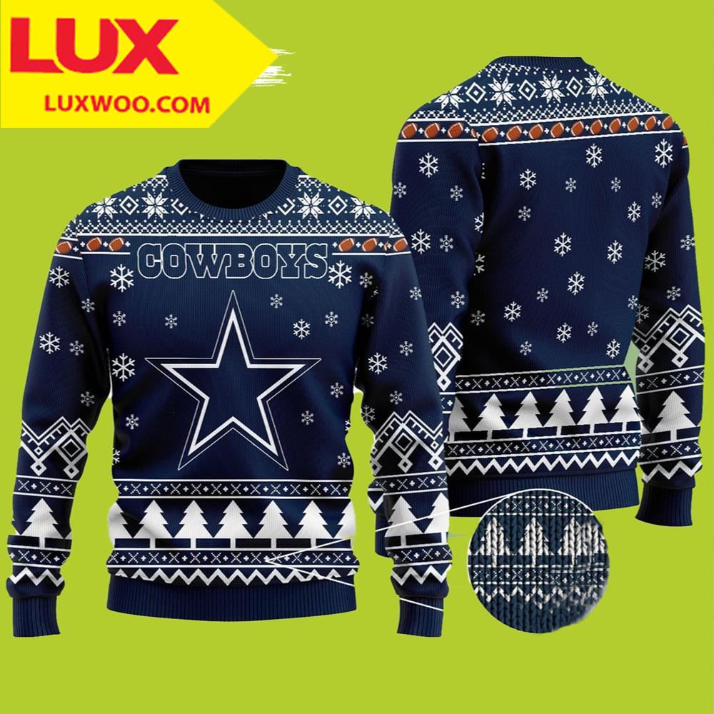 Dallas Cowboys Ugly Christmas Sweater Nfl Logo