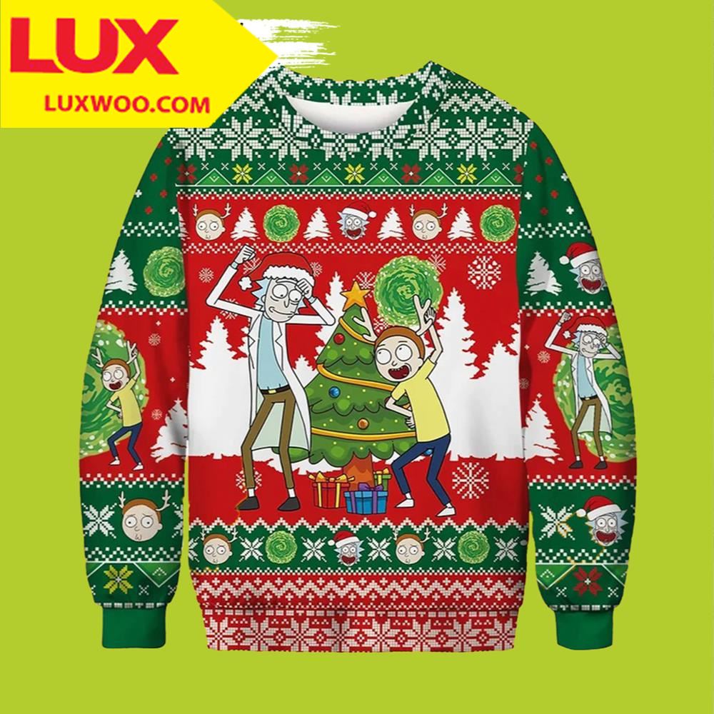 Dancing Rick And Morty Ugly Christmas Sweater