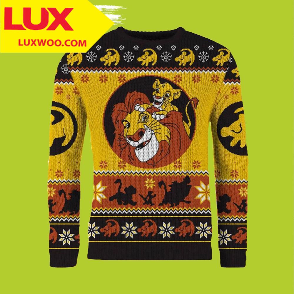 Disney Ugly Christmas Sweater Lion King Hakuna Holidays