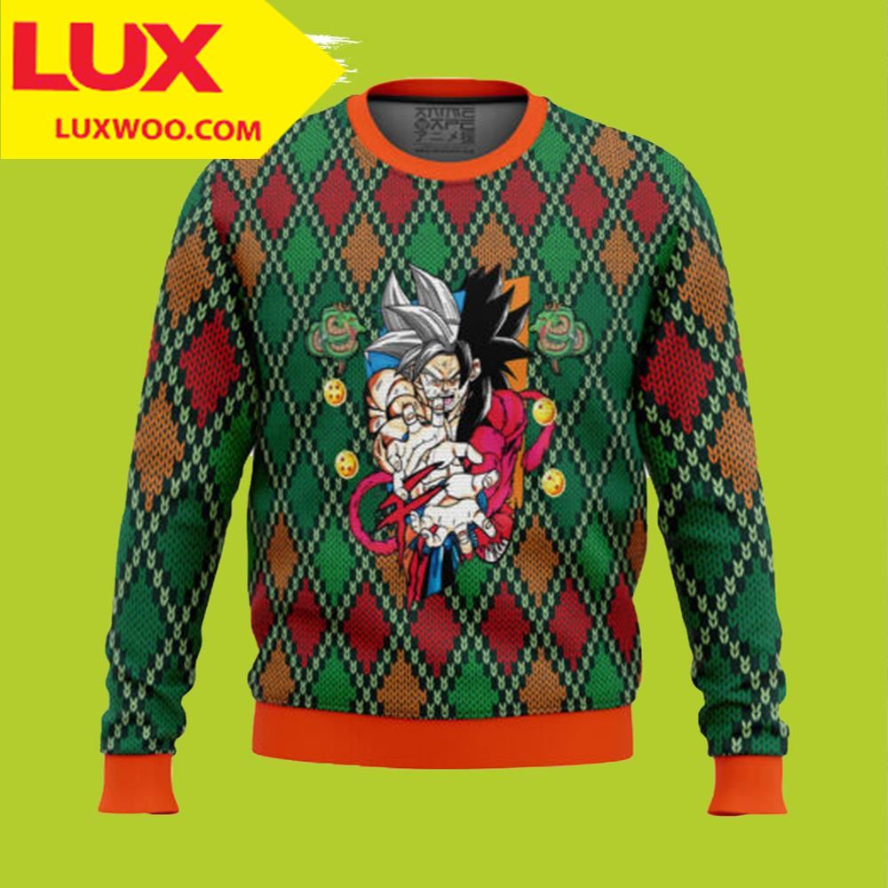 Dragon Ball Z Goku Ugly Merry Christmas Dragon Ball Z Ugly Christmas Sweater Xmas