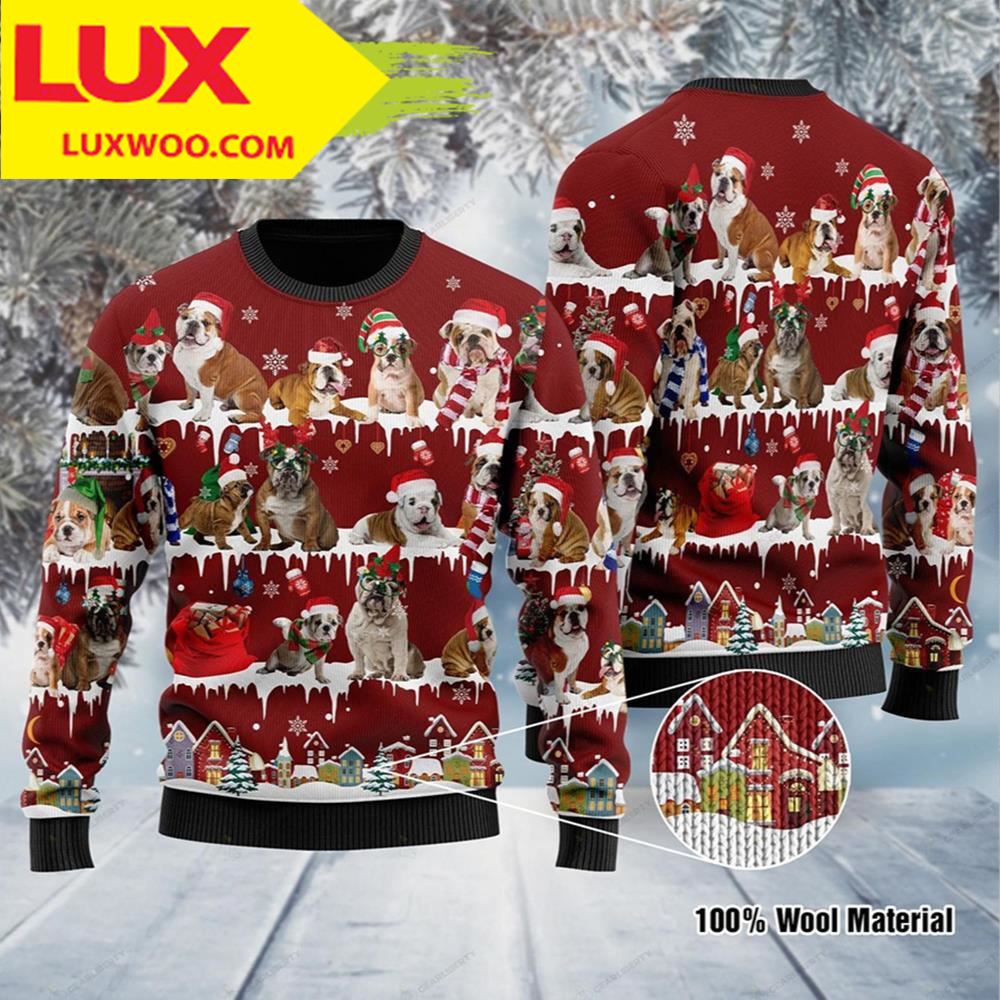 English Bulldog Dog Ugly Christmas Sweater For Men And Women Gift For Christmas