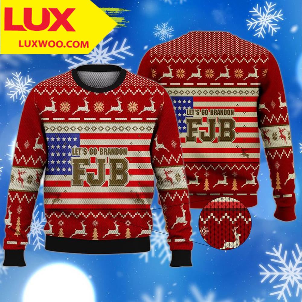 Fjb Funny Gift Lets Go Brandon Ugly Christmas Sweater
