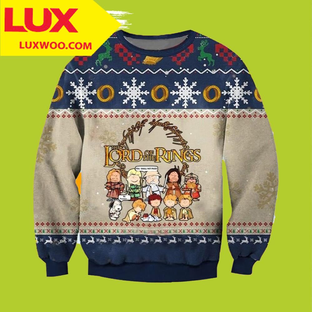 Funny Characters Lord Of The Rings Ugly Christmas Sweater