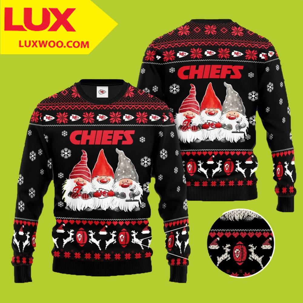 Gnome Christmas Kansas City Chiefs Ugly Sweater