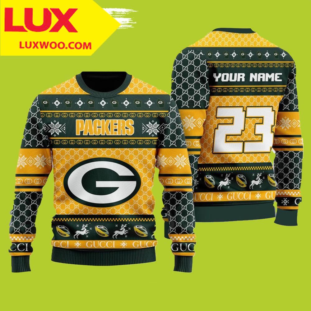 Gucci Green Bay Packers Ugly Christmas Sweater