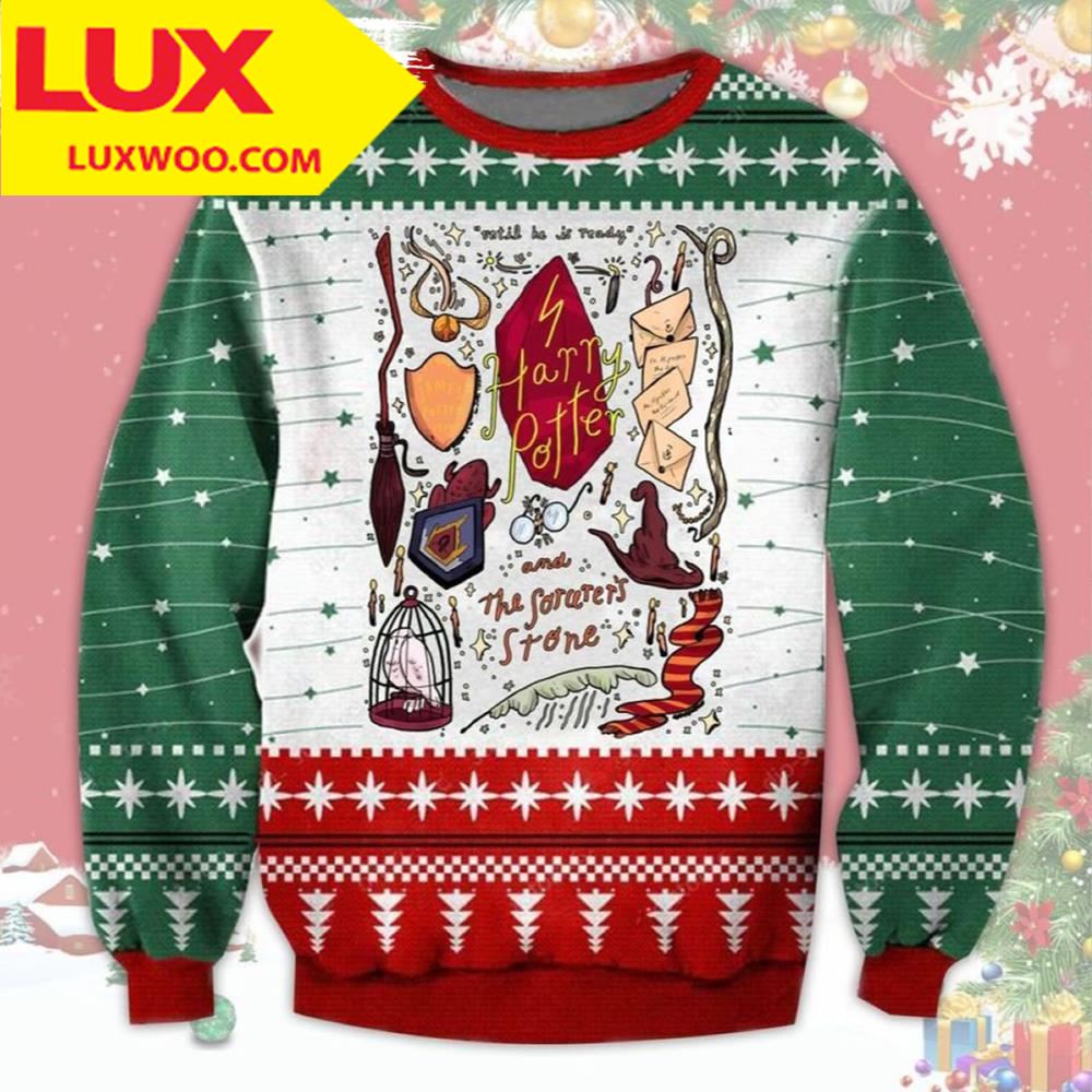 Harry Potter And The Sorcerers Stone Harry Potter Ugly Christmas Sweater