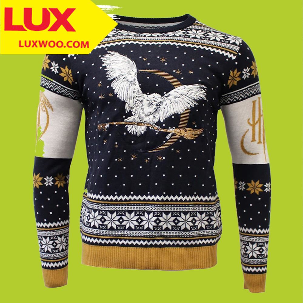 Harry Potter Hedwig Knitted Christmas Jumper Harry Potter Ugly Christmas Sweater