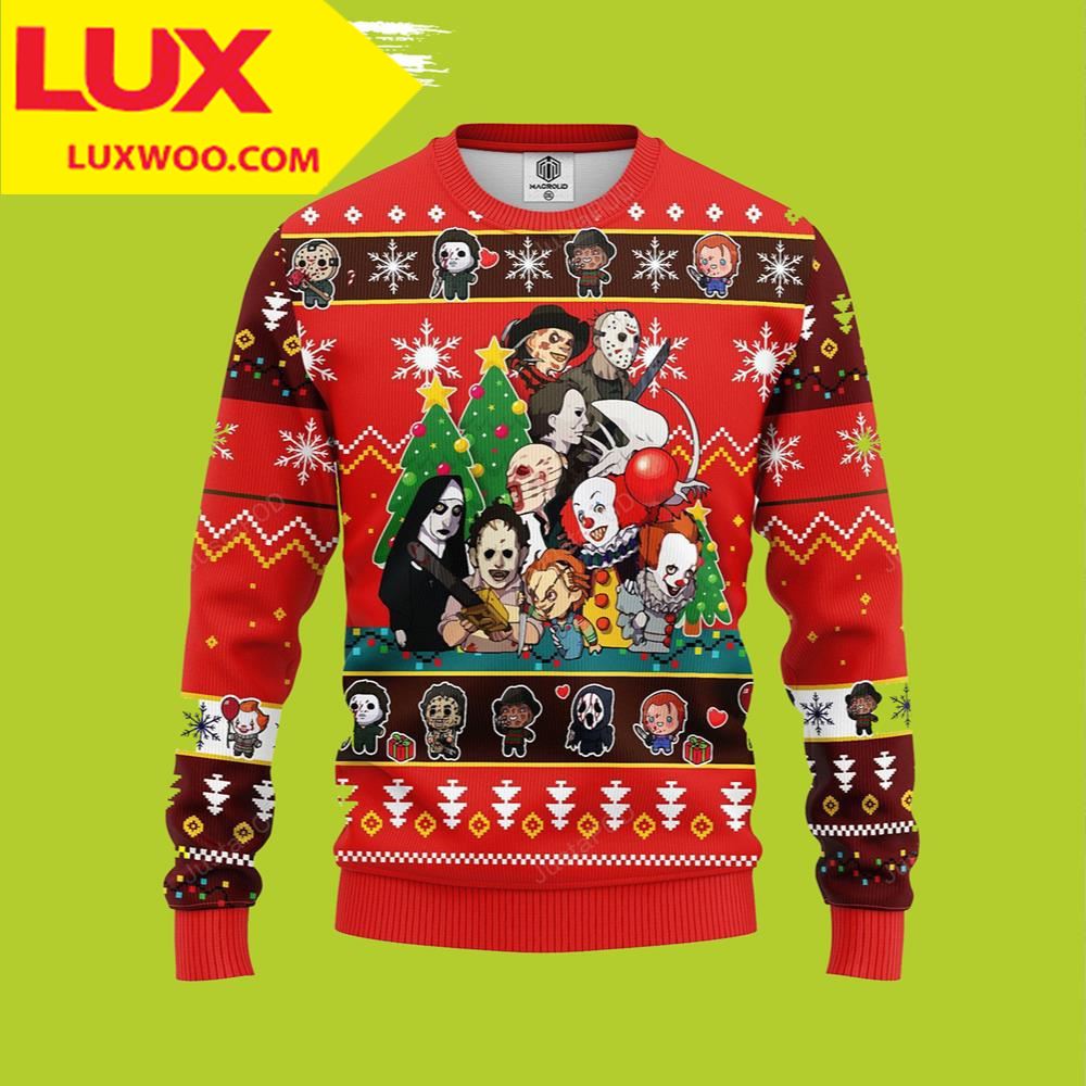 Horror Friends Christmas Horror Ugly Christmas Sweater