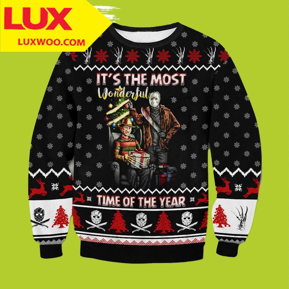 Horror Wonderful Time Horror Ugly Christmas Sweater