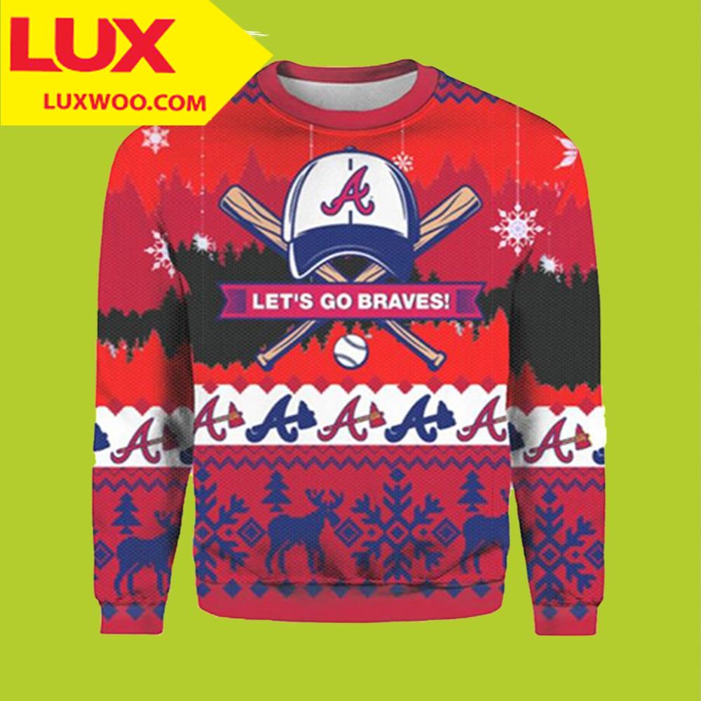 Let Is Go Atlanta Braves Ugly Christmas Sweater